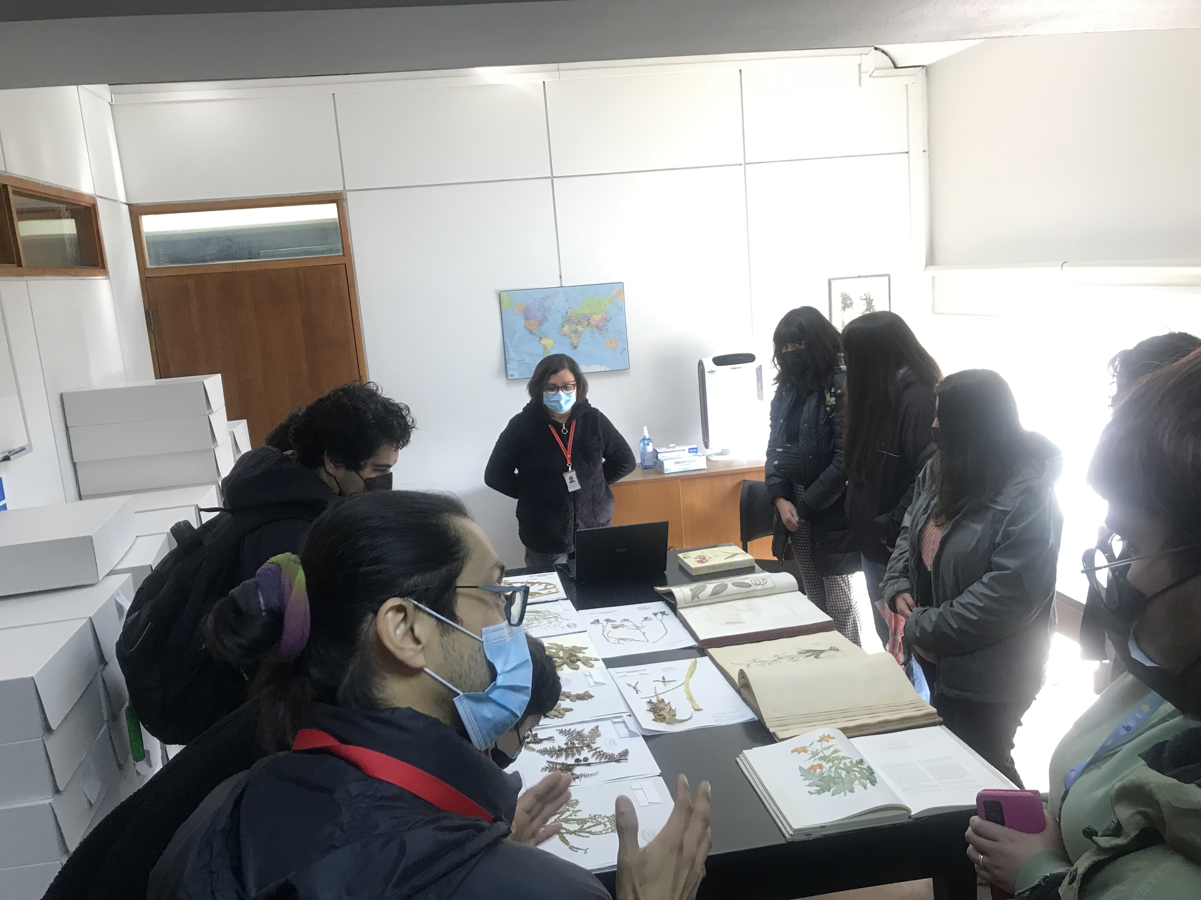 Estudiantes en botánica