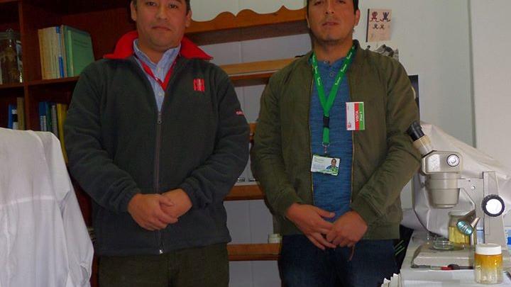 Jorge Pérez-Schultheiss y Carlos Oyarzún Segovia en Zoología de Invertebrados del MNHN. Jorge Pérez-Schultheiss y Carlos Oyarzún Segovia en Zoología de Invertebrados del MNHN.