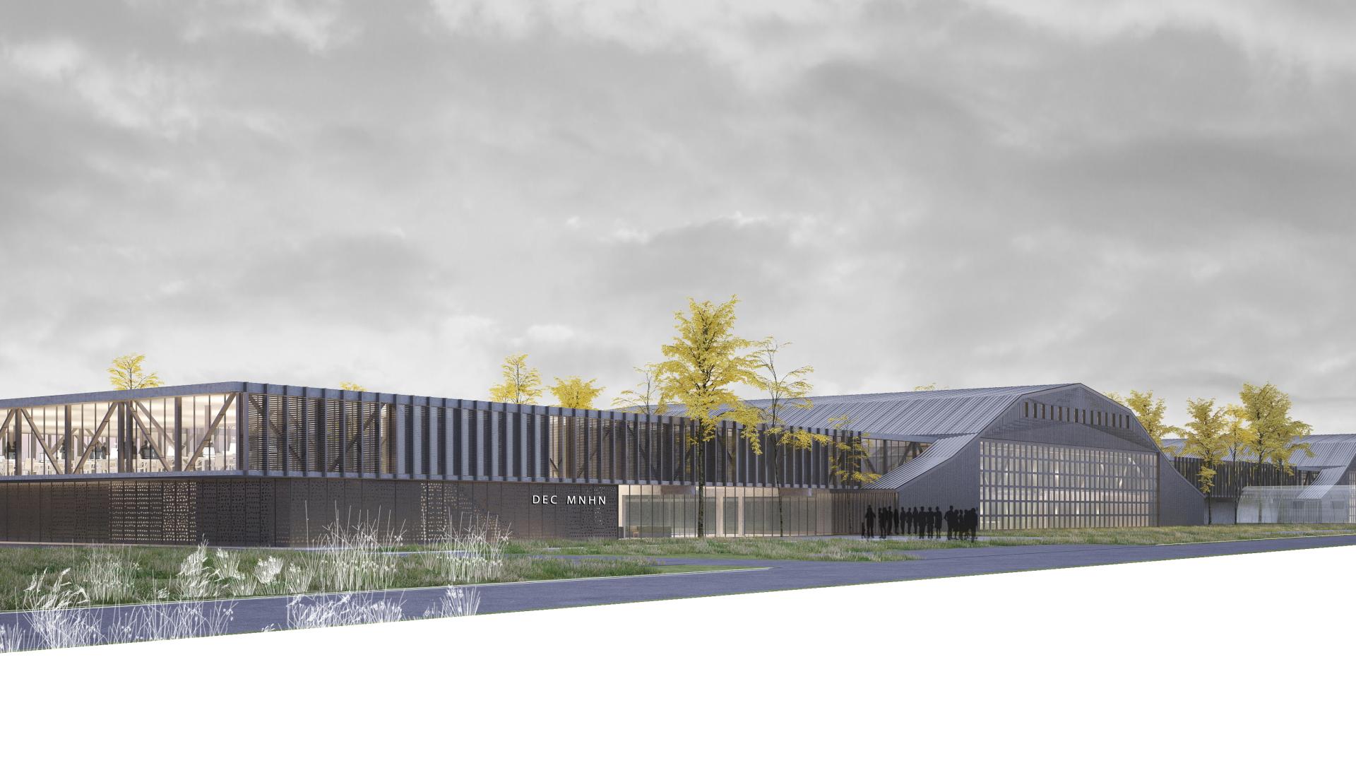 El anteproyecto DEC MNHN diseñado por la oficina de arquitectos Jarpa Spichiger Arquitectura.