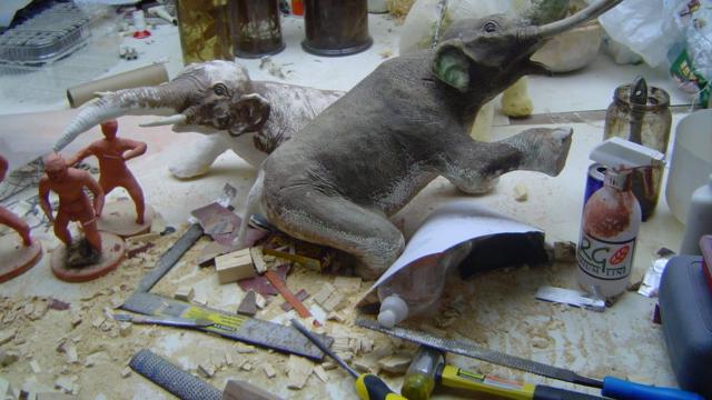 Maqueta de taxidermia.