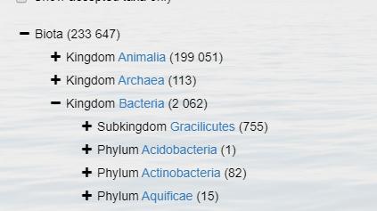 El Registro Mundial de Especies Marinas (WORMS) es una base de datos que se considera referencia taxonómica para muchos grupos de organismos.