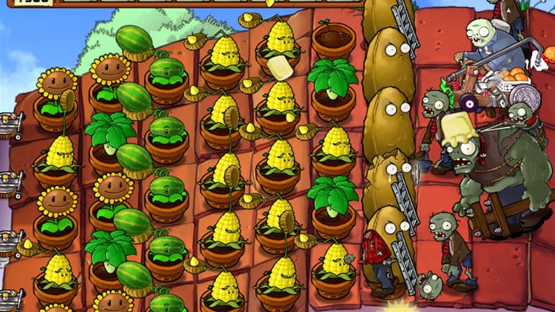 Una de las etapas del videojuego de plantas vs zombis. Una de las etapas del videojuego de plantas vs zombis.
