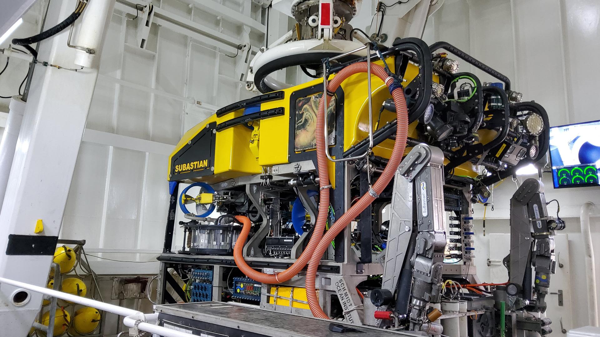 Subastian, el ROV utilizado para explorar los montes submarinos del Pacífico sureste durante el crucero del buque R/V Falkor (Too). 