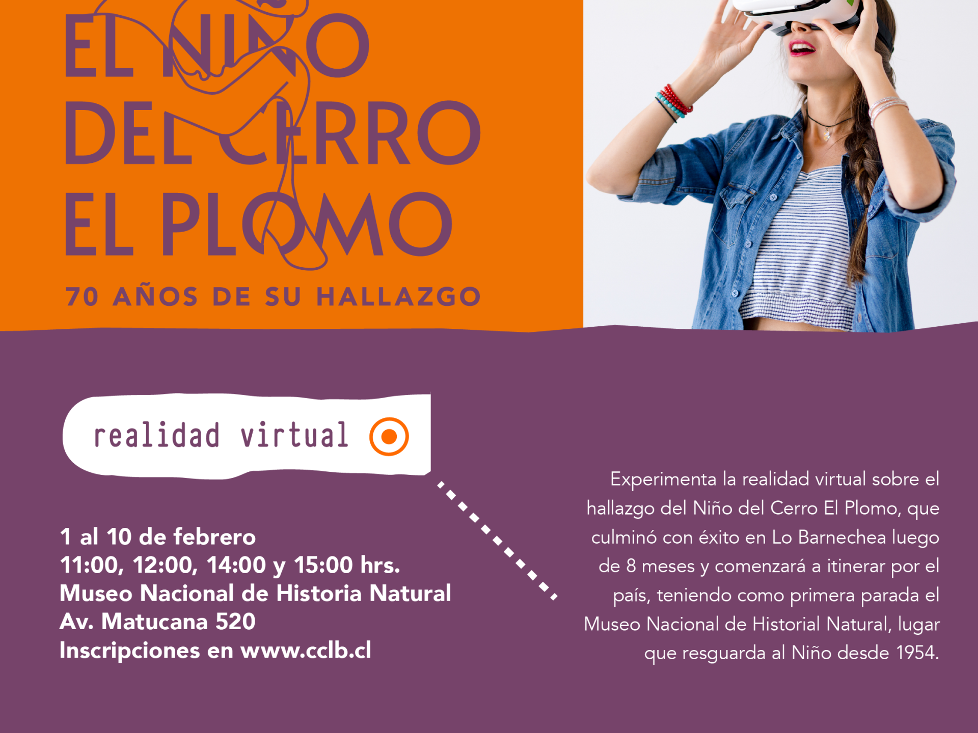 Realidad virtual niño cerro El Plomo