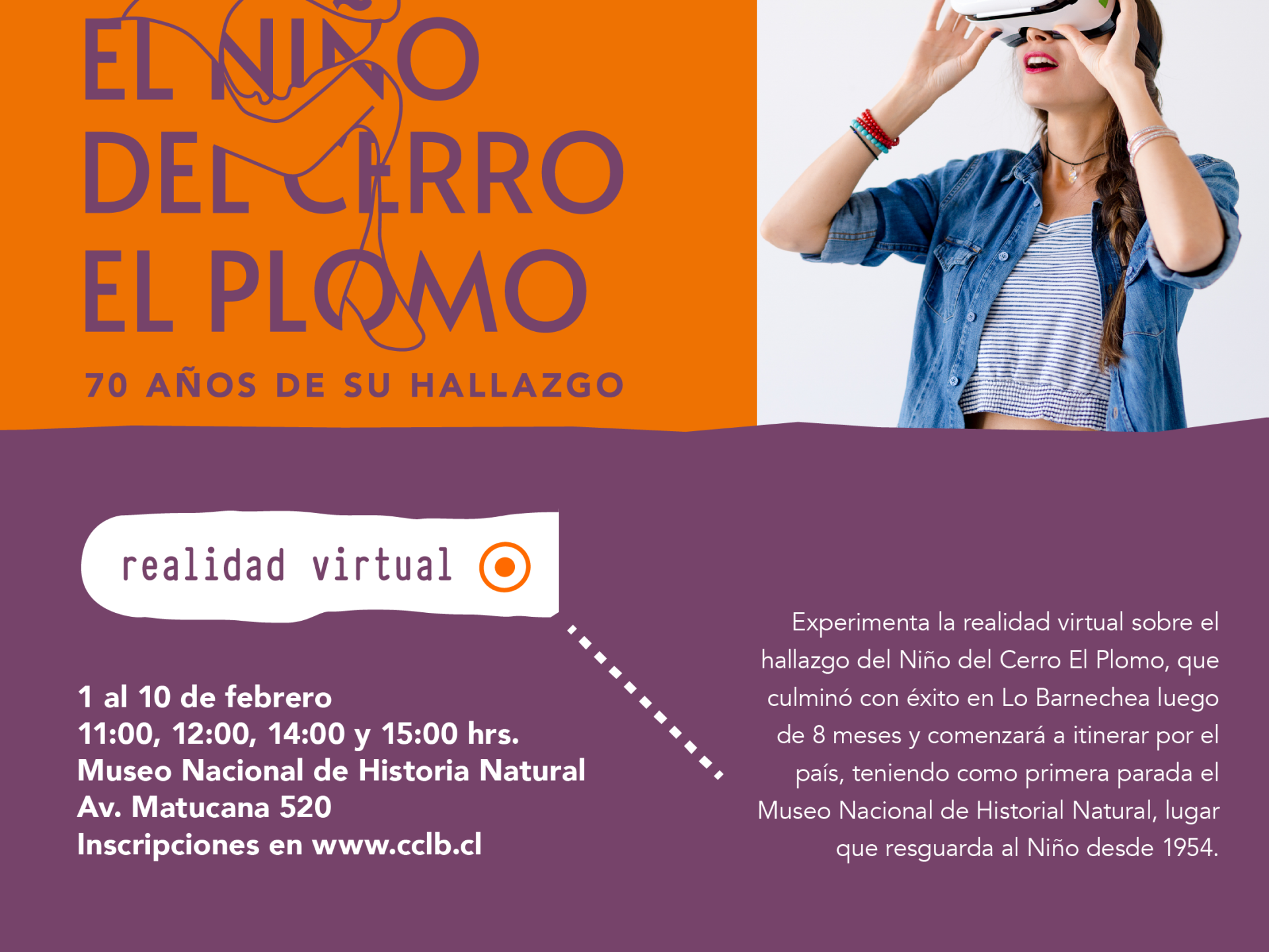 Realidad virtual niño cerro El Plomo 