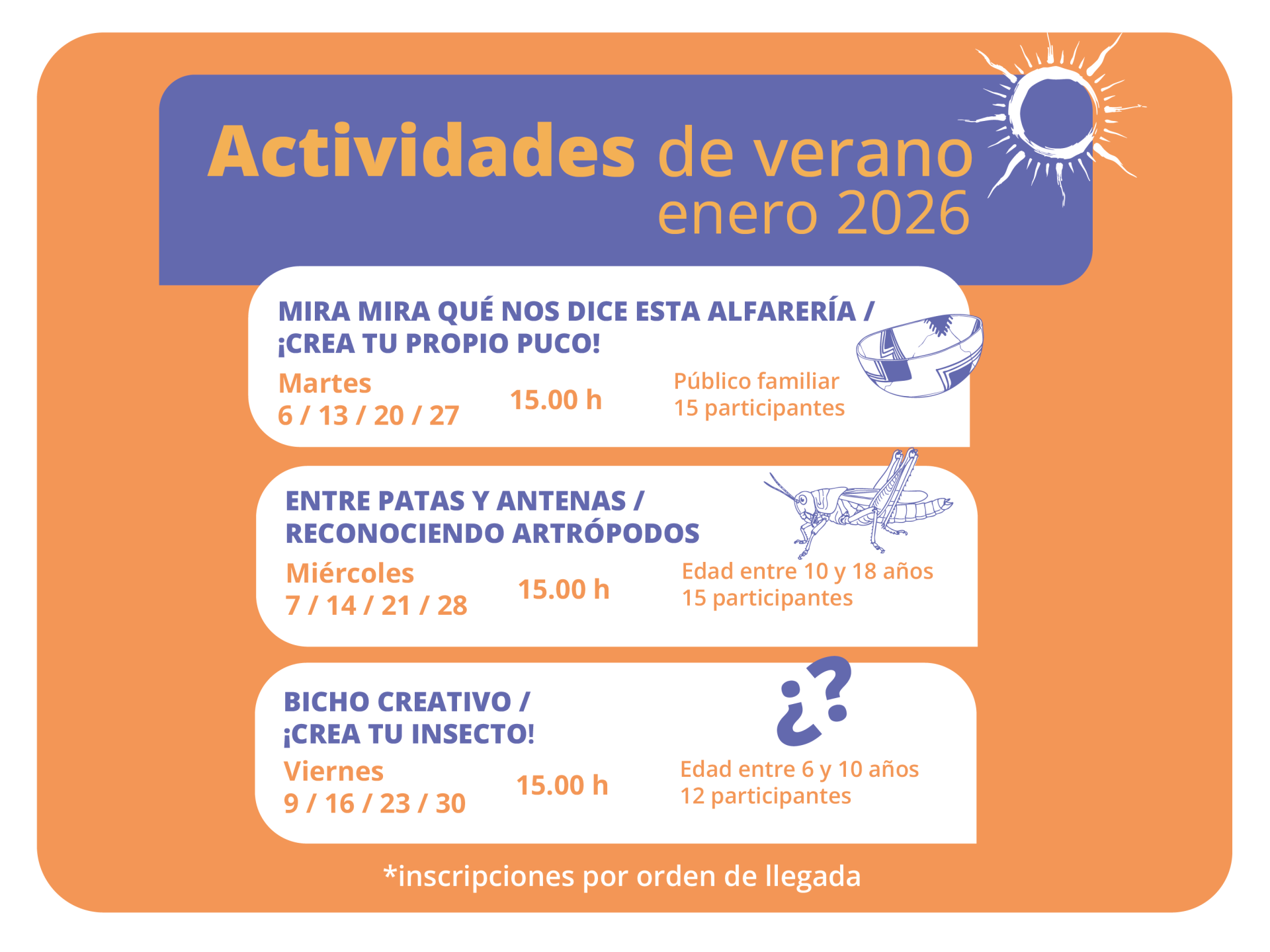 Actividades enero 2026