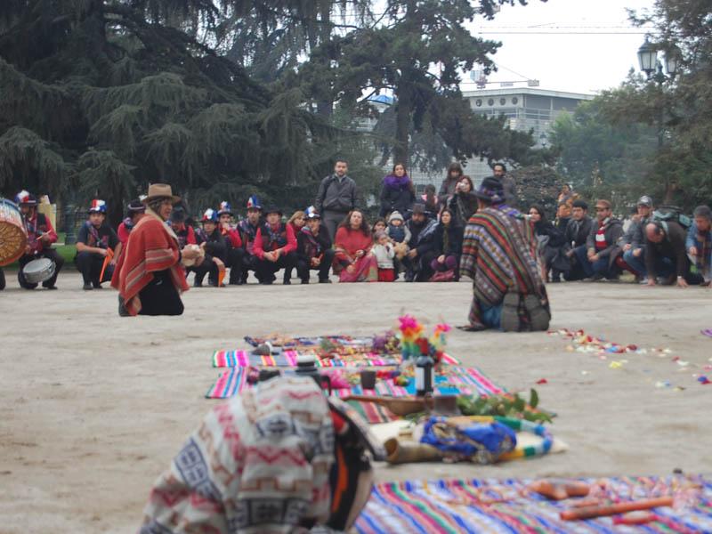 Homenaje de pueblos originarios