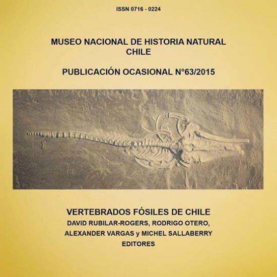 Portada de la Publicación Ocasional n°63, sobre Vertebrados fósiles de Chile.