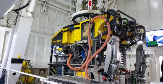 Subastian, el ROV utilizado para explorar los montes submarinos del Pacífico sureste durante el crucero del buque R/V Falkor (Too). 