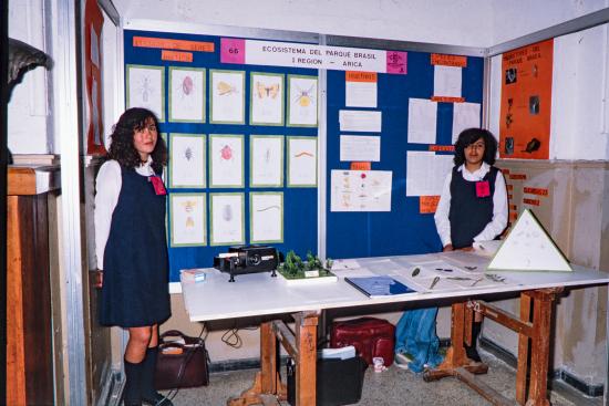 Estudiantes Liceo A N°5 Jovina Naranjo Fernández de Arica, 1989.