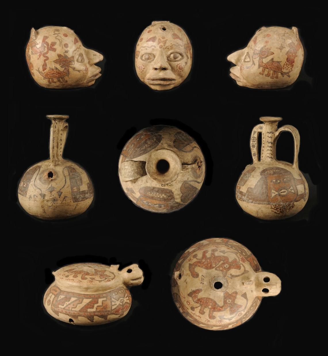 Figura 2: Algunos ejemplares de la colección de alfarería de Ica adquirida por Latcham en 1929. Figura 2: Algunos ejemplares de la colección de alfarería de Ica adquirida por Latcham en 1929.