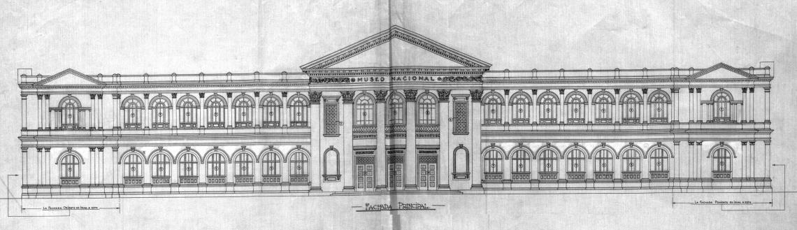 Figura 4: Proyecto original de fachada para la restauración del Museo en 1929. Figura 4: Proyecto original de fachada para la restauración del Museo en 1929.