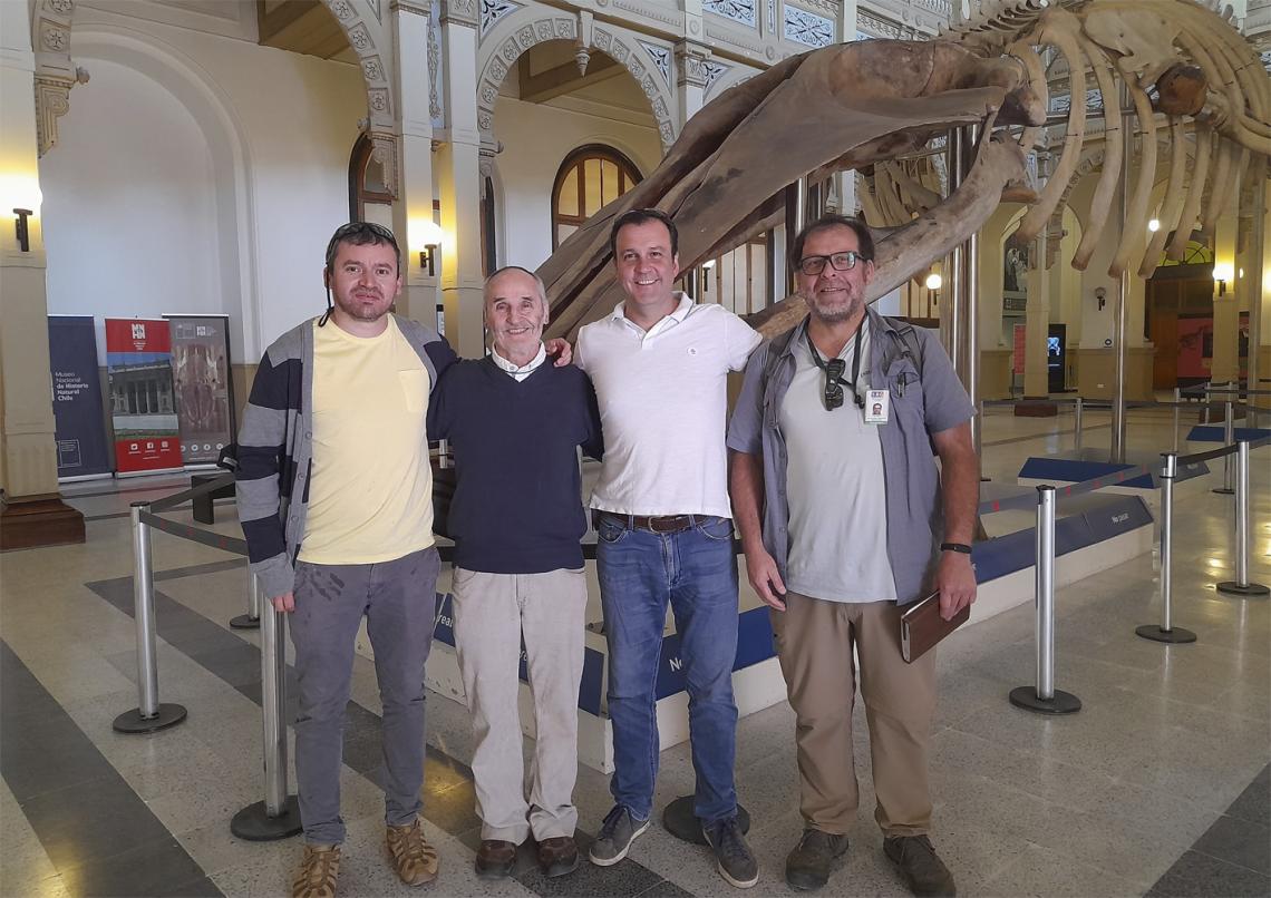 Asistentes a la reunión (de izquierda a derecha): Oscar Rojas S., Claudio Moore T., Max Peragallo R. e Iván Salgado A. (SAG VI Region).