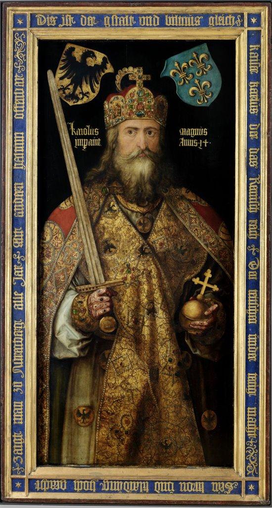 Figura 1: Carlomagno según un óleo de Durero. Figura 1: Carlomagno según un óleo de Durero.