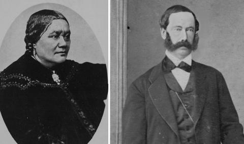 Figura 2. La Reina Pomaré IV y José Tomás Urmeneta urmeneta